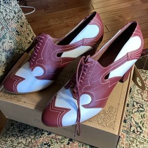 Red &vWhite LuLu American Duchess Shoes
